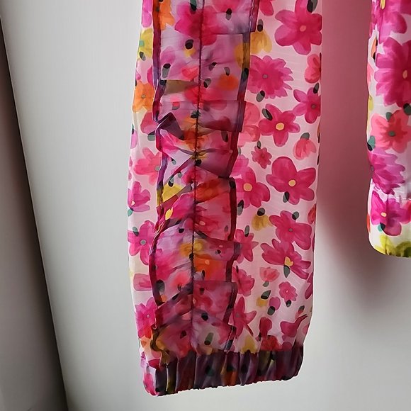 Kate Spade MARKER FLORAL WINDBREAKER sz L - Picture 7 of 12